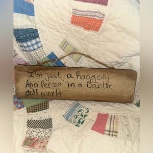 Rustic Wooden Sign with Quote